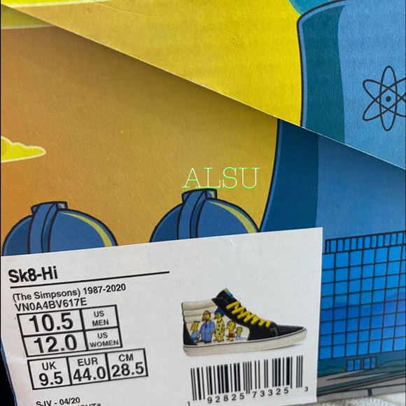 VANS & SIMPSON SK8-HI 1987-2020 Black Men’s Sneake - Picture 9 of 9